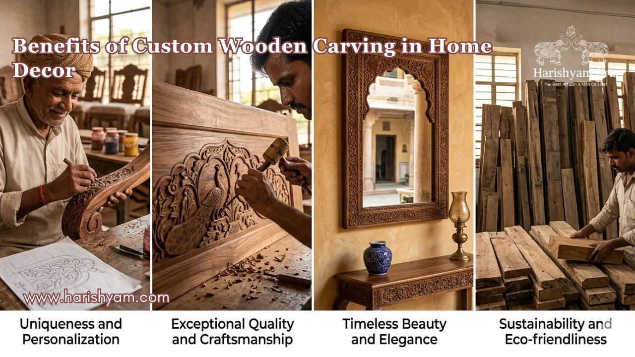 Benefits of Custom Wooden Carving in Home Decor | Harishyam Arts