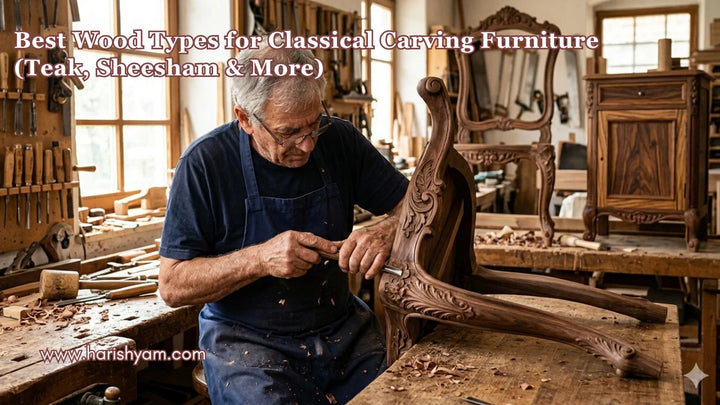 Best Wood Types for Classical Carving Furniture (Teak, Sheesham & More)