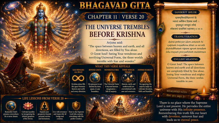 Bhagavad Gita Chapter 11 Verse 20 Meaning in Hindi & English
