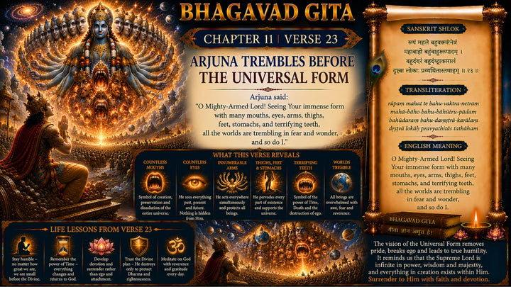 Bhagavad Gita Chapter 11 Verse 23 Meaning in Hindi & English