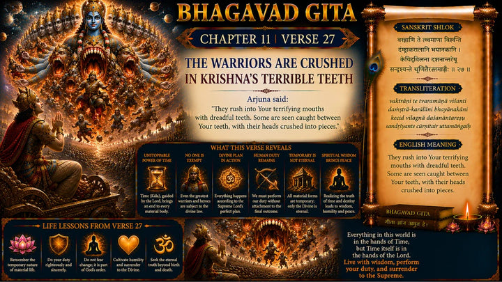Bhagavad Gita Chapter 11 Verse 27 Meaning in Hindi & English