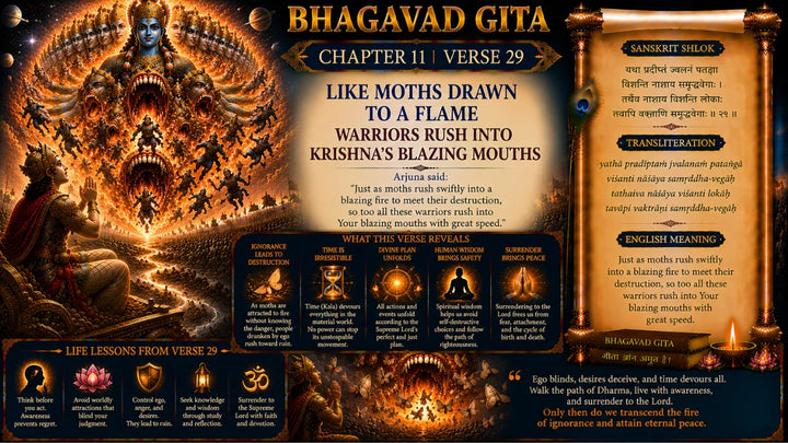 Bhagavad Gita Chapter 11 Verse 29 Meaning in Hindi & English