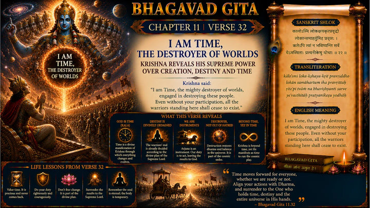 Bhagavad Gita Chapter 11 Verse 32 Meaning in Hindi & English