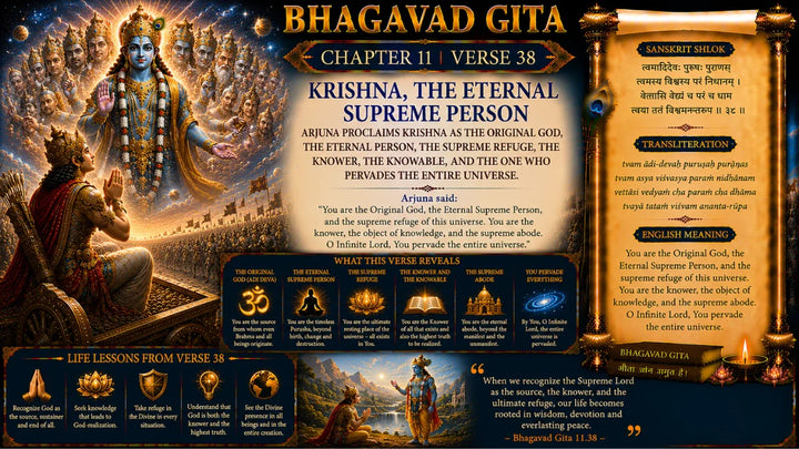 Bhagavad Gita Chapter 11 Verse 38 Meaning in Hindi & English