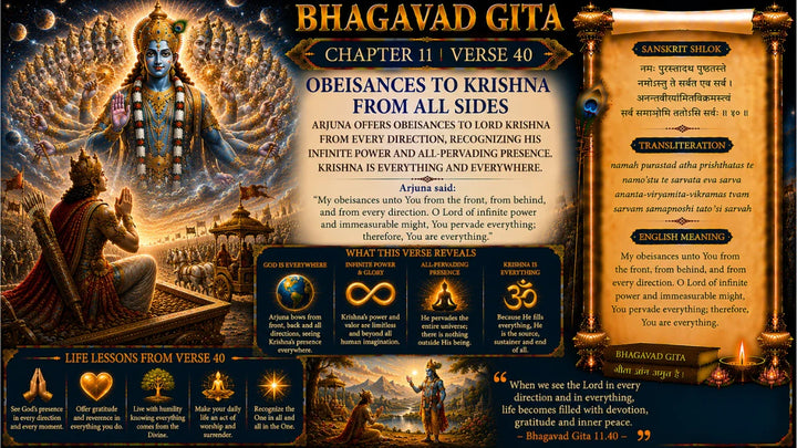 Bhagavad Gita Chapter 11 Verse 40 Meaning in Hindi & English