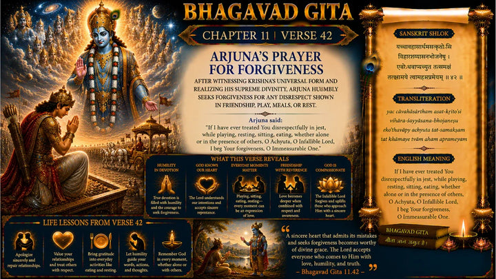 Bhagavad Gita Chapter 11 Verse 42 Meaning in Hindi & English