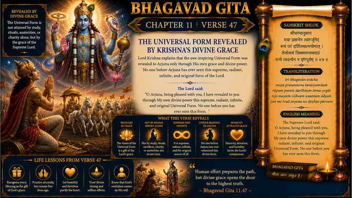 Bhagavad Gita Chapter 11, Verse 47 Meaning in Hindi & English