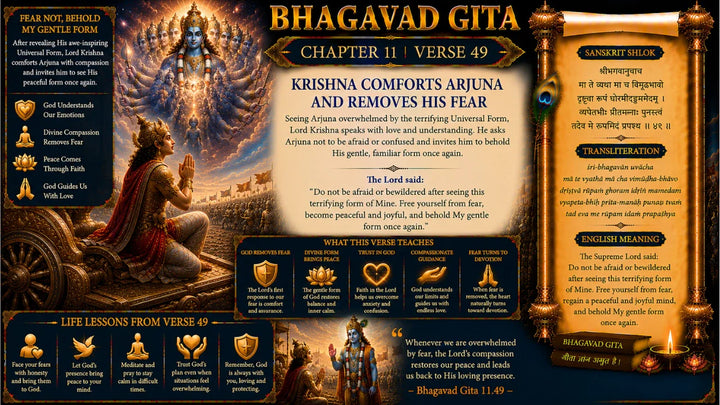 Bhagavad Gita Chapter 11, Verse 48 Meaning in Hindi &amp; English