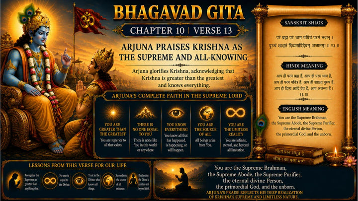 Bhagavad Gita Chapter 10 Verse 13 Meaning in Hindi & English