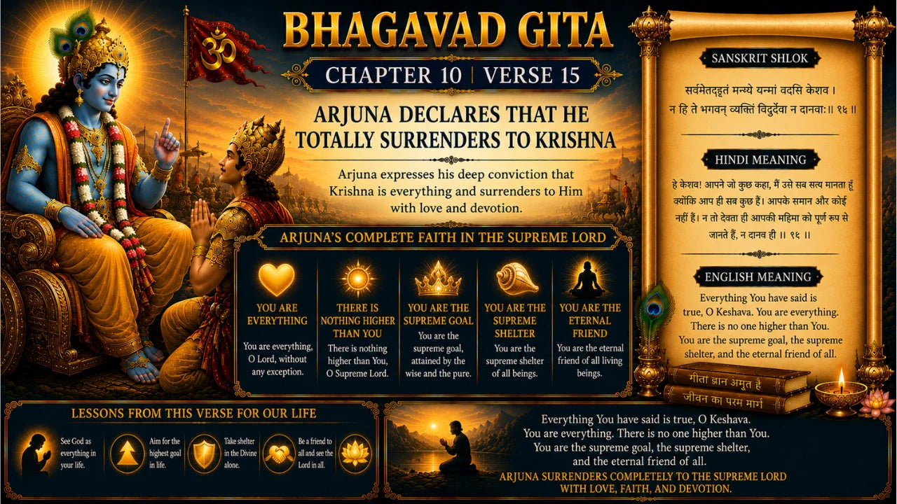 Bhagavad Gita Chapter 10 Verse 15 Meaning in Hindi & English