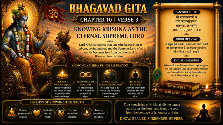 Bhagavad Gita Chapter 10 Verse 2 Meaning in Hindi & English