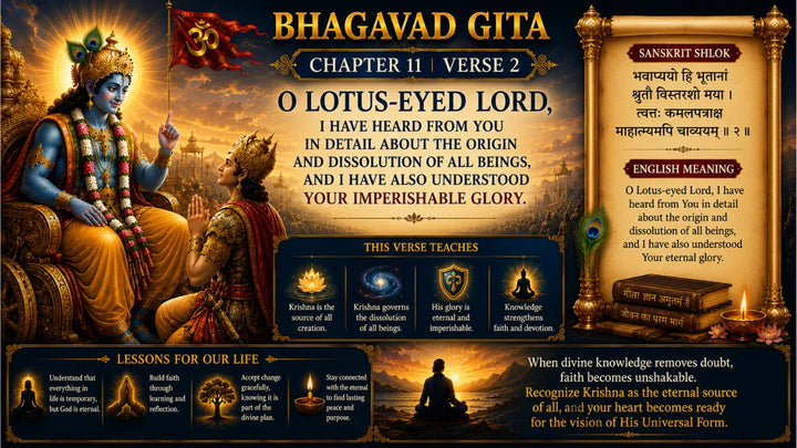 Bhagavad Gita Chapter 11 Verse 2 Meaning in Hindi & English