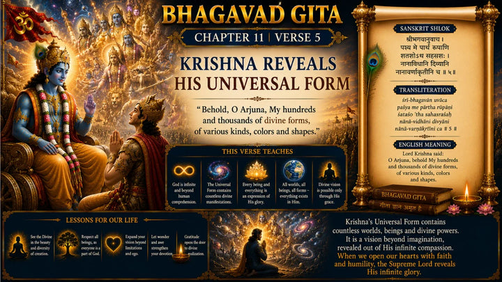 Bhagavad Gita Chapter 11 Verse 5 Meaning in Hindi & English