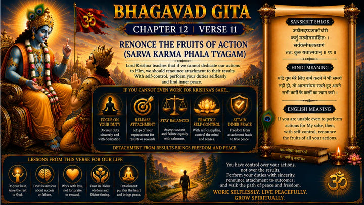 Bhagavad Gita Chapter 12, Verse 11 Meaning in Hindi & English