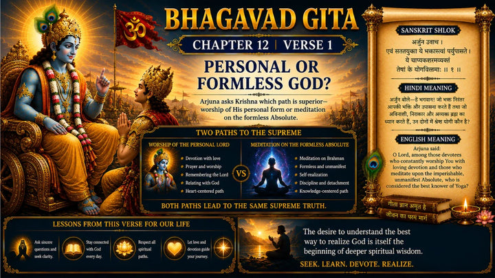 Bhagavad Gita Chapter 12, Verse 9 Meaning in Hindi & English