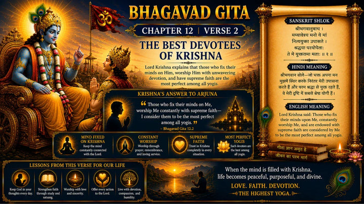 Bhagavad Gita Chapter 12, Verse 2 Meaning in Hindi & English
