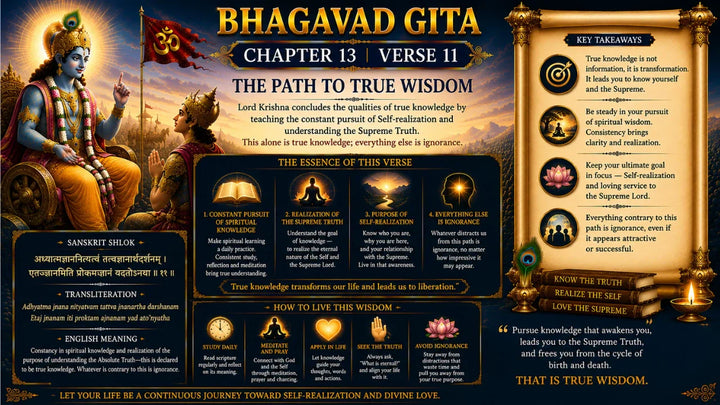 Bhagavad Gita Chapter 13, Verse 11 Meaning in Hindi & English