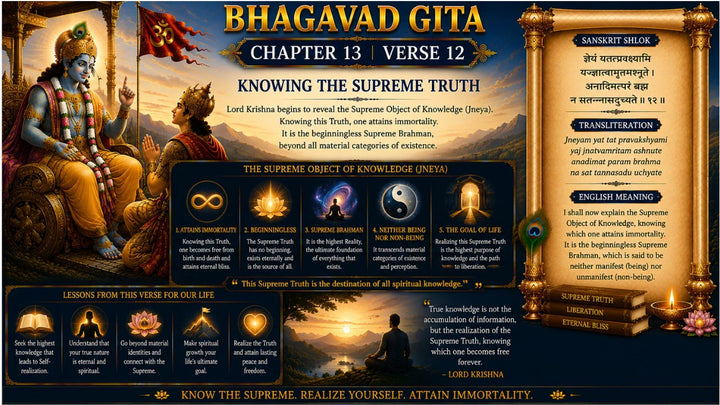 Bhagavad Gita Chapter 13, Verse 12 Meaning in Hindi & English