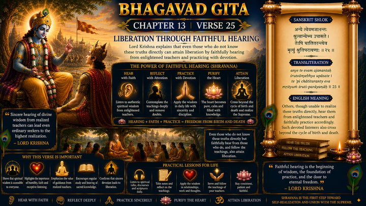 Bhagavad Gita Chapter 13, Verse 25 Meaning in Hindi & English