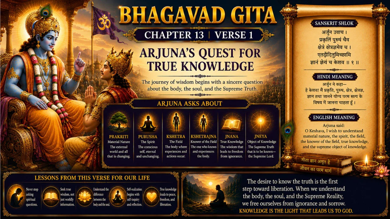 Bhagavad Gita Chapter 13, Verse 2 Meaning in Hindi & English