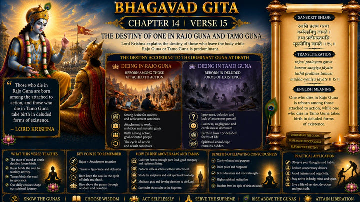 Bhagavad Gita Chapter 14, Verse 15 Meaning in Hindi & English