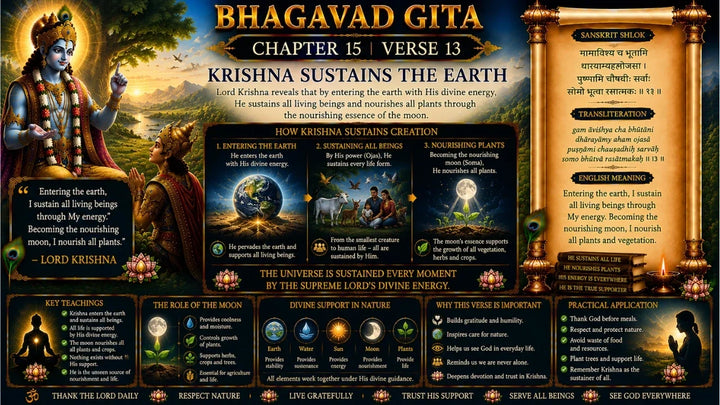 Bhagavad Gita Chapter 15, Verse 13 Meaning in Hindi & English