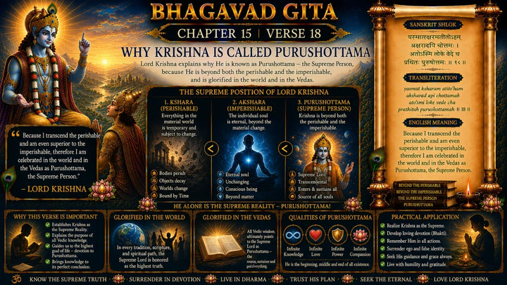 Bhagavad Gita Chapter 15, Verse 18 Meaning in Hindi & English