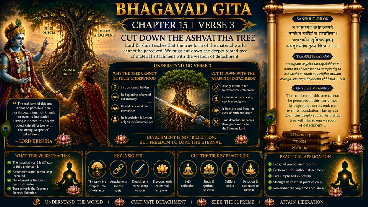 Bhagavad Gita Chapter 15, Verse 3 Meaning in Hindi & English