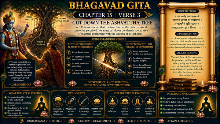 Bhagavad Gita Chapter 15, Verse 3 Meaning in Hindi & English