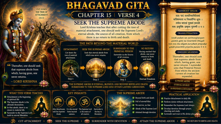 Bhagavad Gita Chapter 15, Verse 4 Meaning in Hindi & English