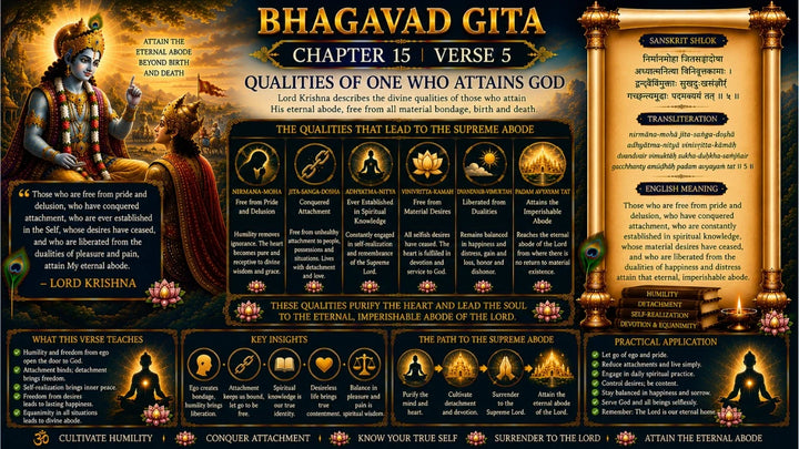 Bhagavad Gita Chapter 15, Verse 5 Meaning in Hindi & English