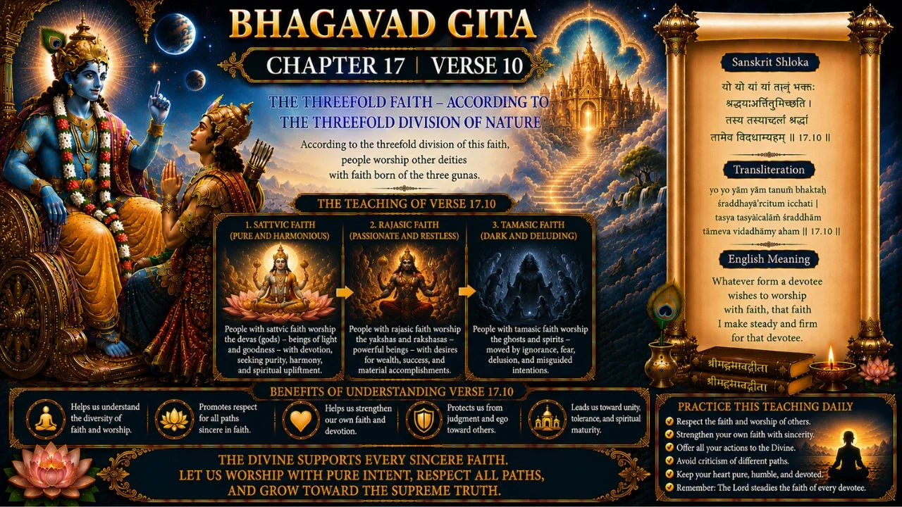 Bhagavad Gita Chapter 17, Verse 10 Meaning in Hindi & English