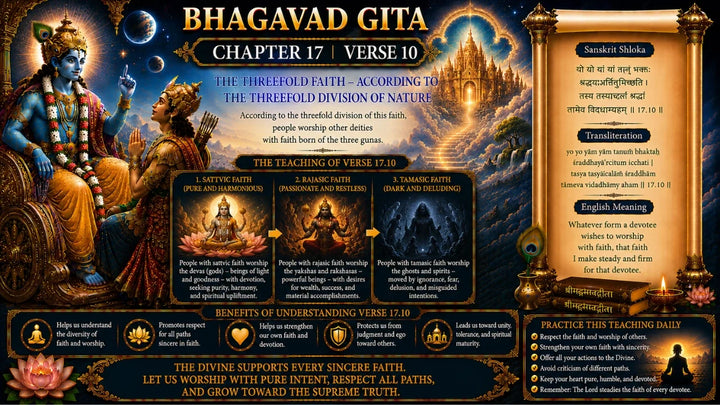 Bhagavad Gita Chapter 17, Verse 10 Meaning in Hindi & English
