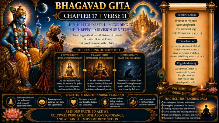 Bhagavad Gita Chapter 17, Verse 11 Meaning in Hindi & English