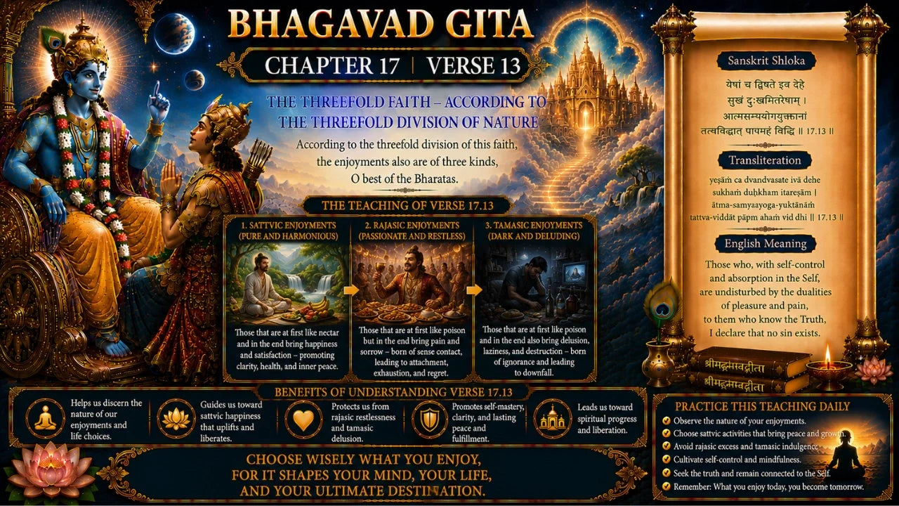 Bhagavad Gita Chapter 17, Verse 13 Meaning in Hindi & English