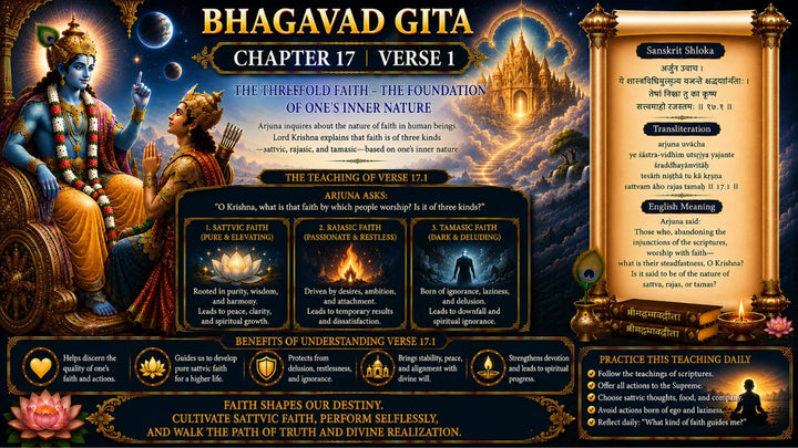 Bhagavad Gita Chapter 16, Verse 1 Meaning in Hindi & English