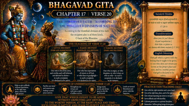 Bhagavad Gita Chapter 17, Verse 20 Meaning in Hindi & English