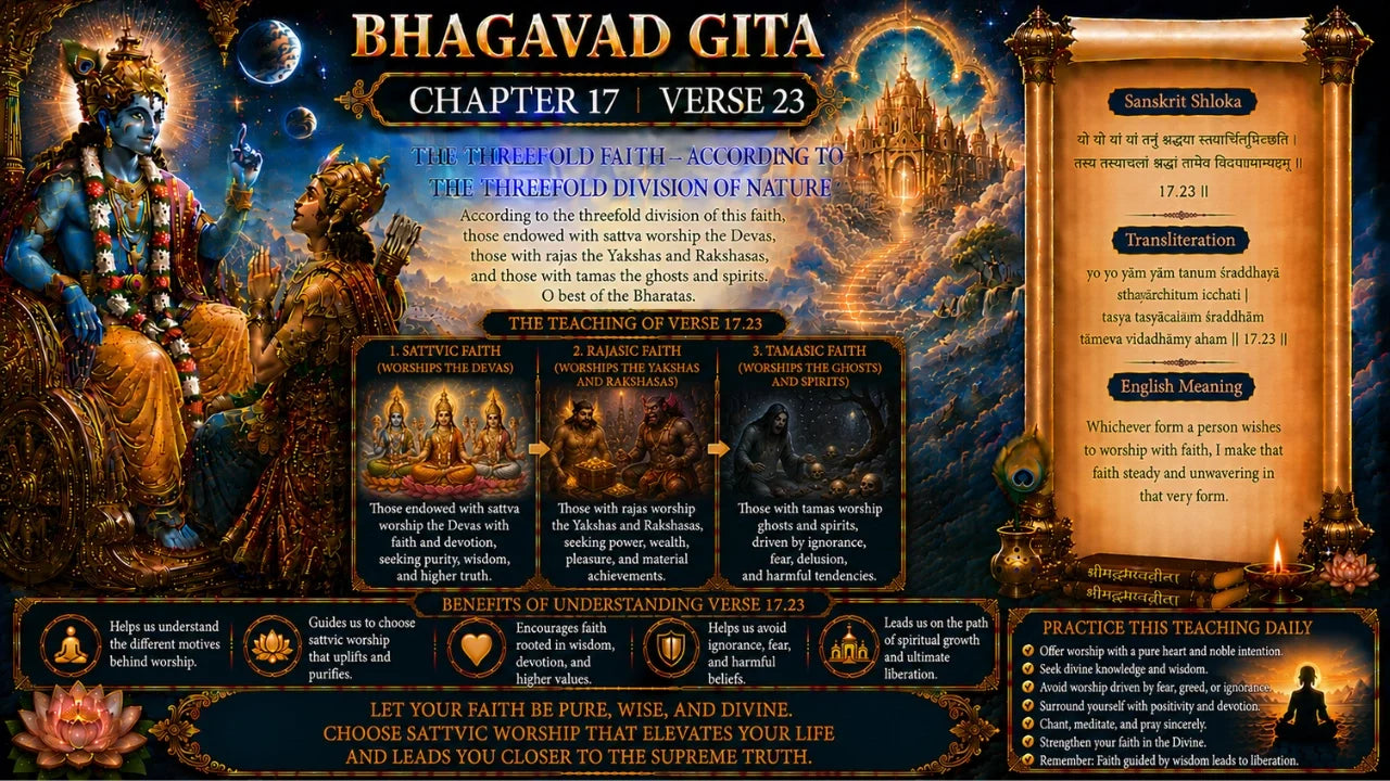 Bhagavad Gita Chapter 17, Verse 23 Meaning in Hindi & English