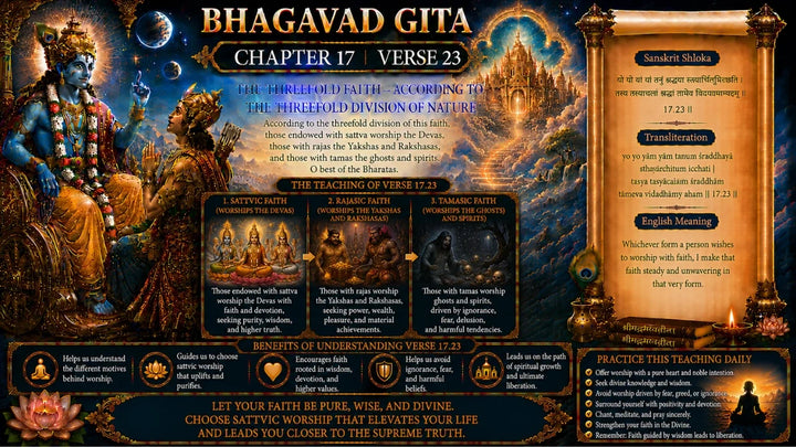 Bhagavad Gita Chapter 17, Verse 23 Meaning in Hindi & English