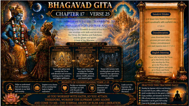 Bhagavad Gita Chapter 17, Verse 25 Meaning in Hindi & English