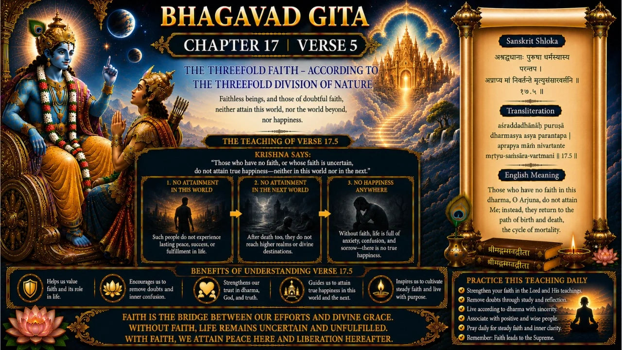 Bhagavad Gita Chapter 17, Verse 5 Meaning in Hindi & English