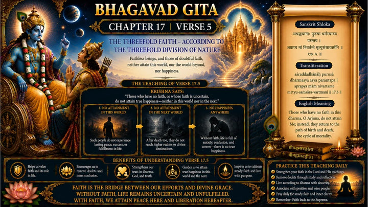 Bhagavad Gita Chapter 17, Verse 5 Meaning in Hindi & English