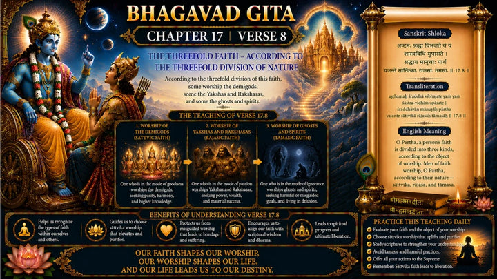 Bhagavad Gita Chapter 17, Verse 8 Meaning in Hindi & English