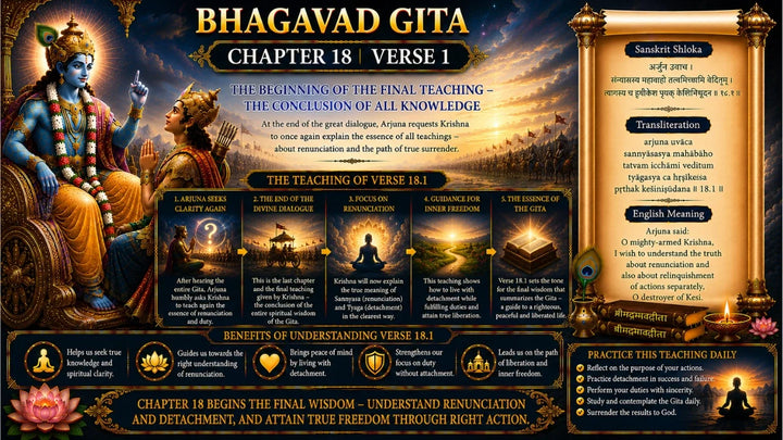 Bhagavad Gita Chapter 18, Verse 1 Meaning in Hindi & English
