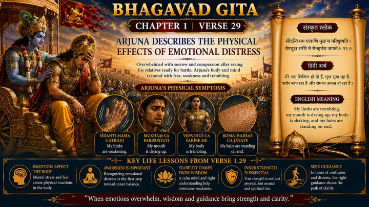 Bhagavad Gita Chapter 1 Verse 29 Meaning in Hindi and English
