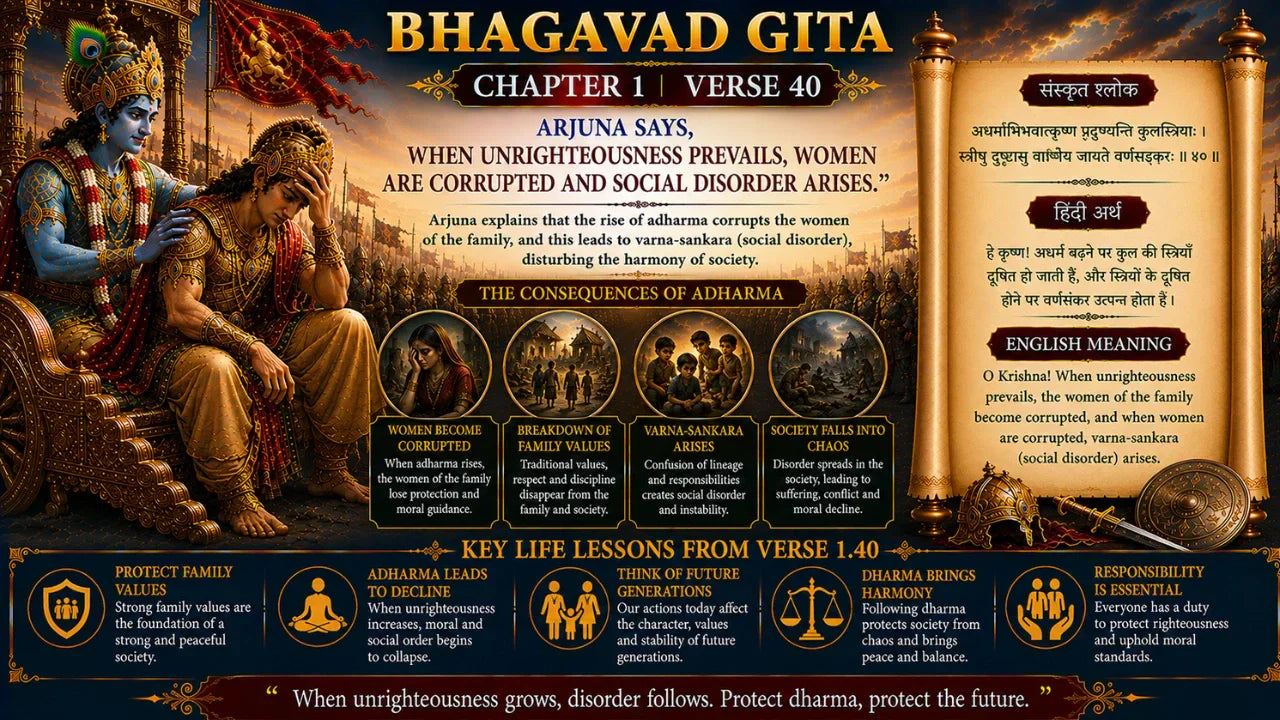 Bhagavad Gita Chapter 2 Verse 40 Meaning in Hindi & English