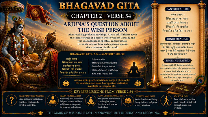 Bhagavad Gita Chapter 2 Verse 54 Meaning in Hindi And English