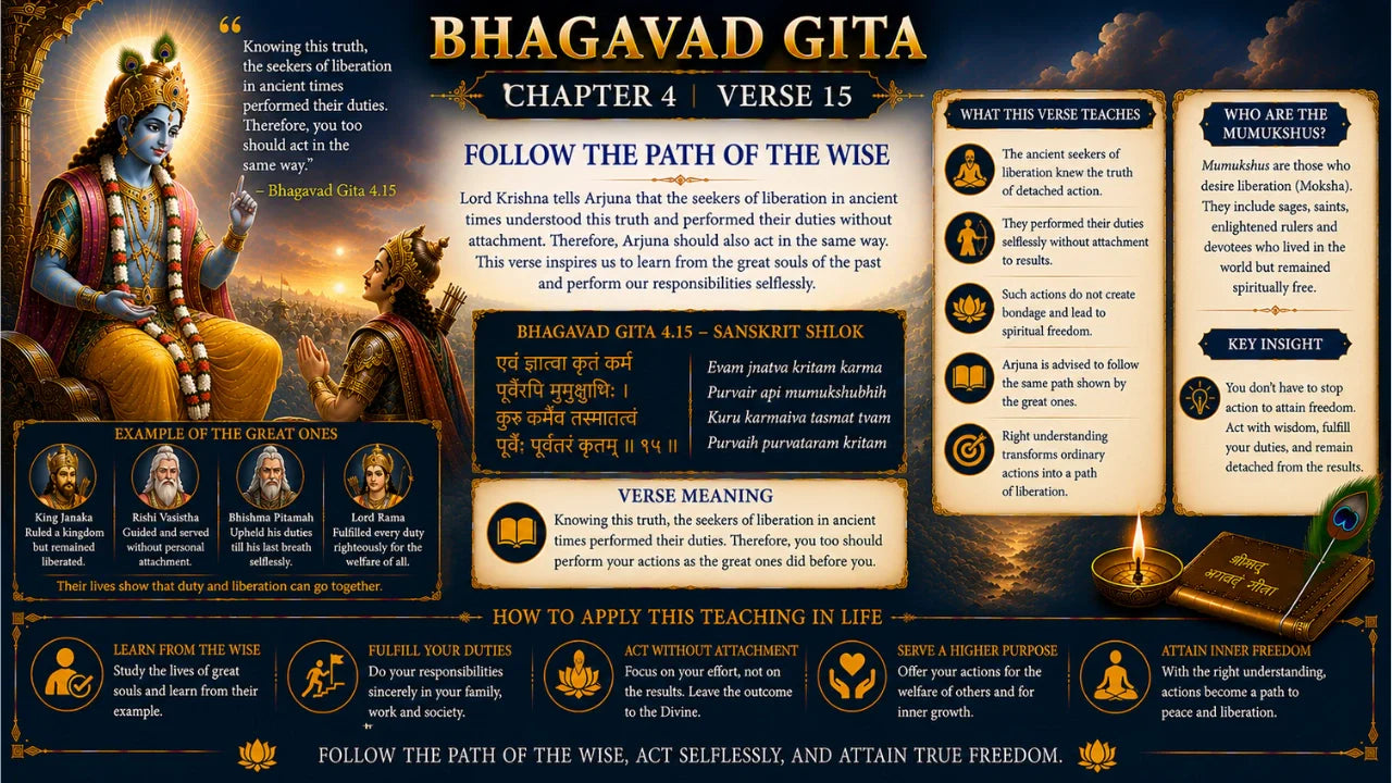 Bhagavad Gita Chapter 4 Verse 15 Meaning in Hindi & English