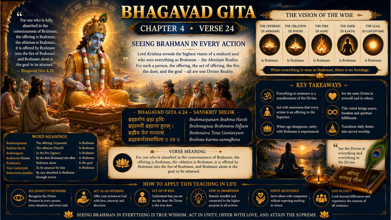 Bhagavad Gita Chapter 4 Verse 24 Meaning in Hindi & English