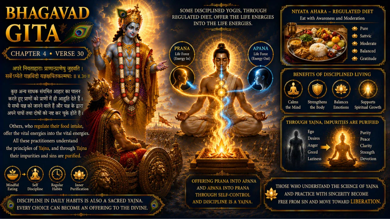 Bhagavad Gita Chapter 4 Verse 30 Meaning in Hindi and English